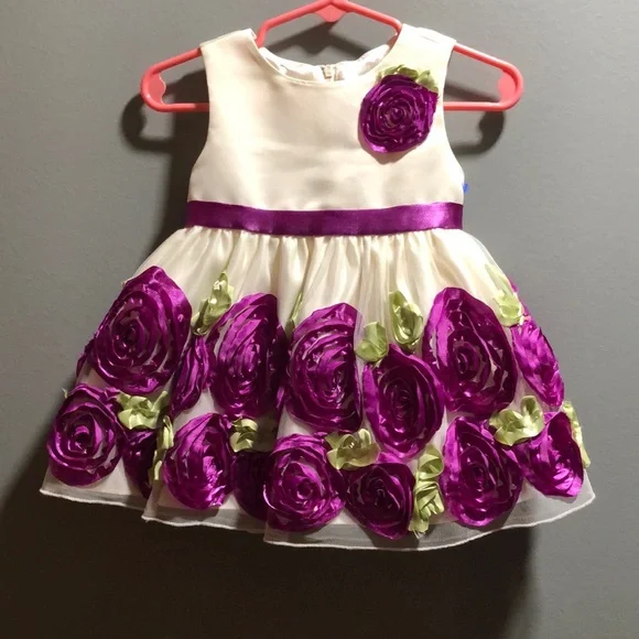 american princess baby girl dresses Littletown American Princess Baby Girl Luxe Emerald Green Pearl & Rhinestone Bow Detail Dress(Runs Small)